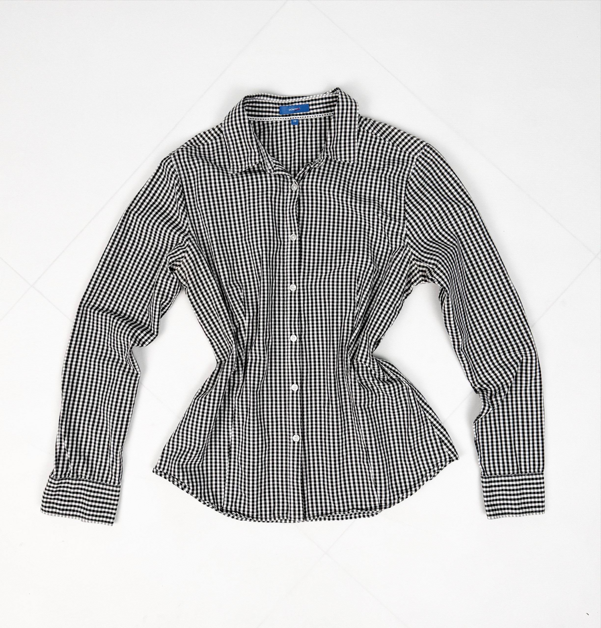 فیتشرت مشکی چهارخانه Montego